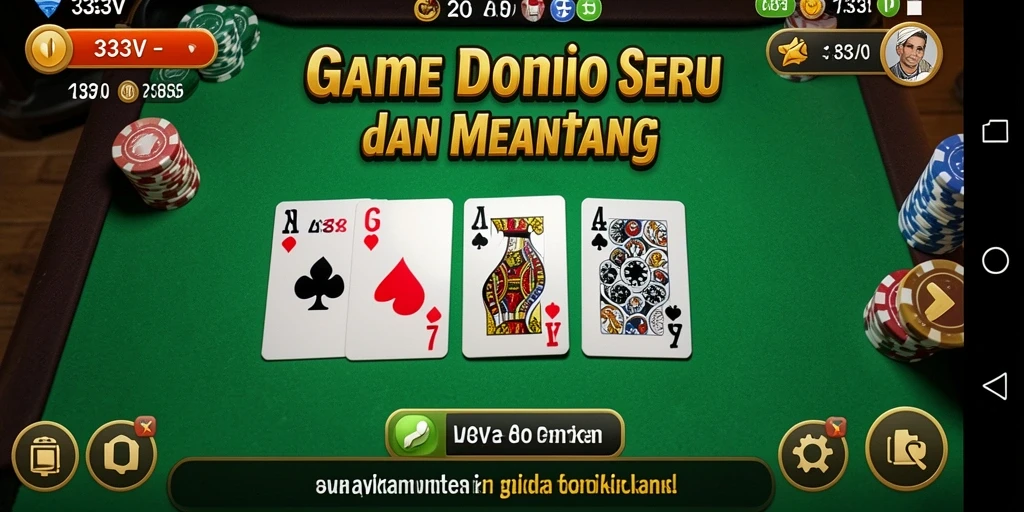 Tampilan gameplay seru Domino dalam 333V.