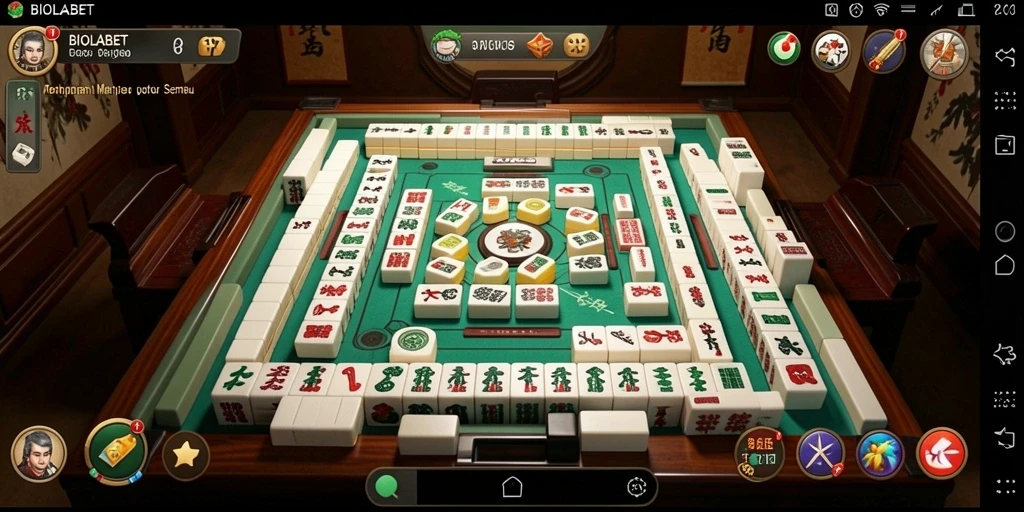 Tampilan permainan <strong>BIOLABET</strong> dengan elemen Mahjong yang menarik.