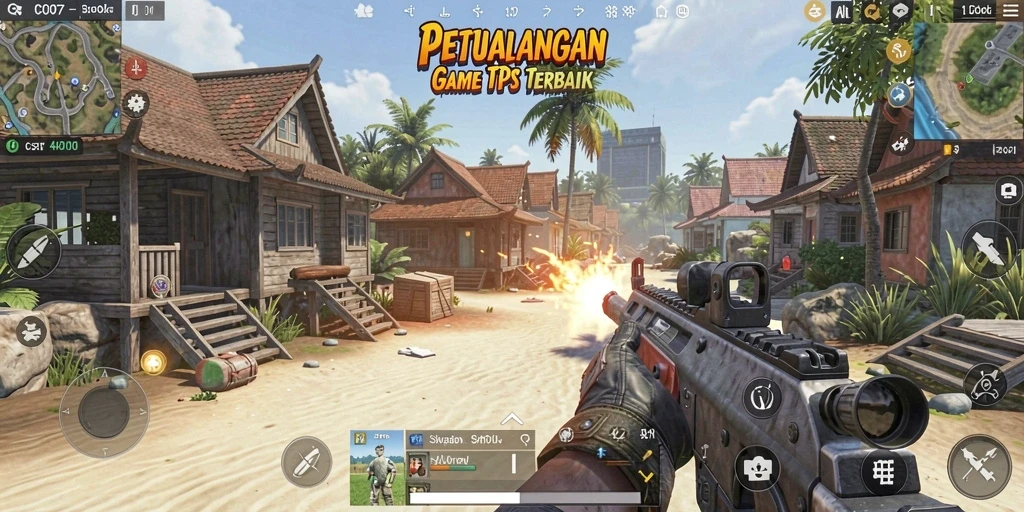 Tampilan gameplay seru dari COO77 dengan pertempuran intens.