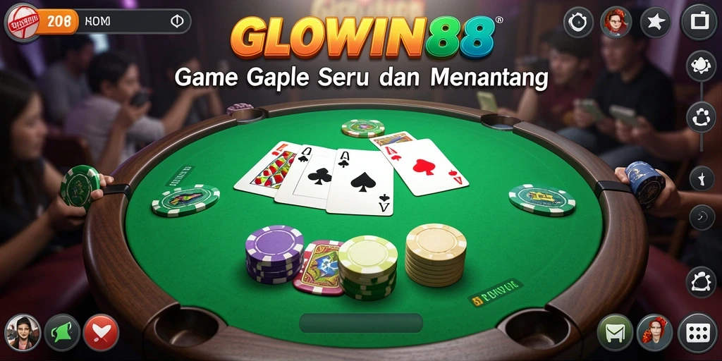 GLOWIN88 menampilkan gameplay Gaple yang seru dan mengasyikkan.