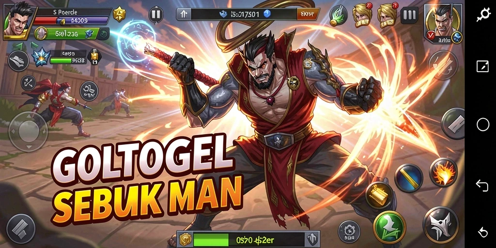 Screenshot GOLTOGEL dengan aksi pertarungan yang intens.