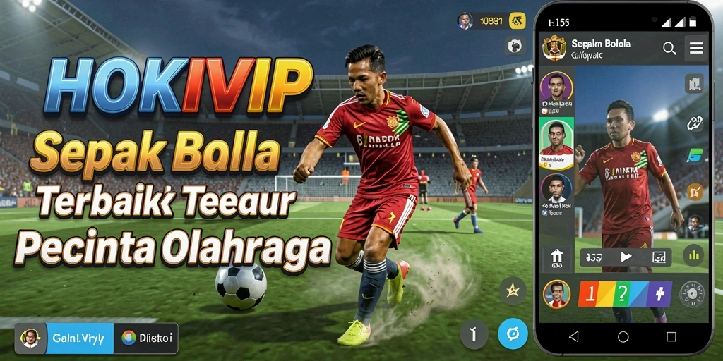 Tangkapan layar HOKIVIP menampilkan aksi seru gameplay sepak bola.