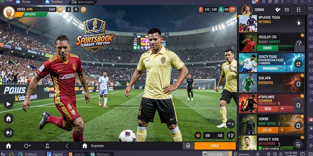 Tampilan antarmuka pengguna yang menarik dari aplikasi sportsbook IDX66.