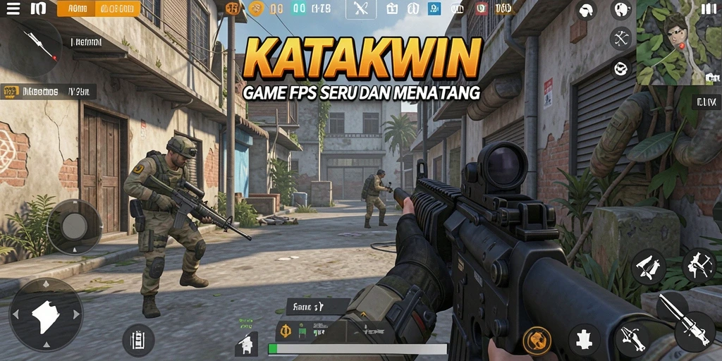 Tampilan gameplay KATAKWIN yang mendebarkan dan dinamis.