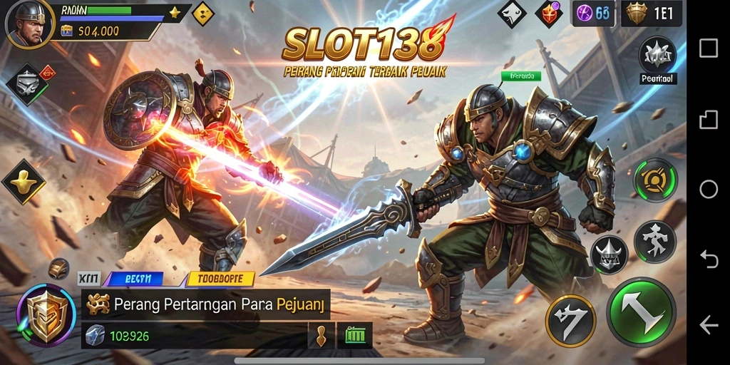Screenshot utama SLOT138 menampilkan aksi pertarungan mendebarkan dengan grafis yang mengesankan.